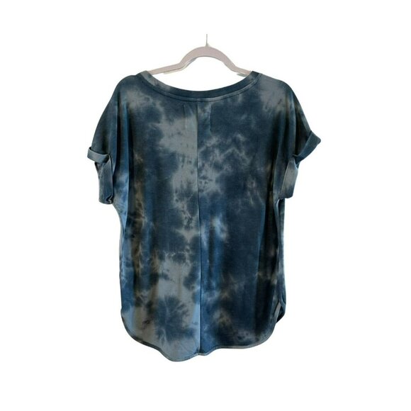 Cupio Tie Dye Top Long line Terry stretch L Lightweight comfort soft oversized - Picture 2 of 4
